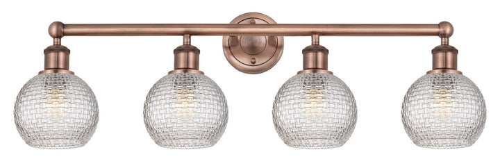 Innovations Edison 616-4W-AC-G122C-6CL Bath Vanity Light 33 in. wide - Antique Copper