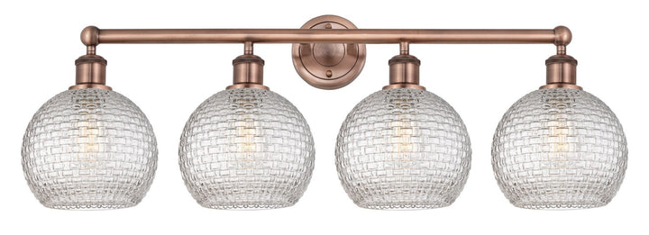 Innovations Downtown Urban 616-4W-AC-G122C-8CL Bath Vanity Light 35 in. wide - Antique Copper