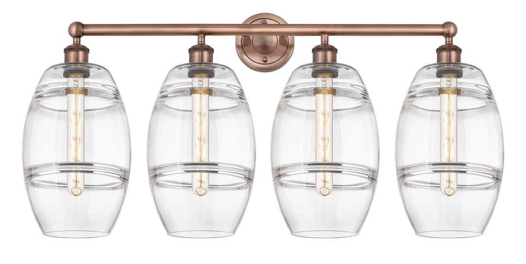 Innovations Downtown Urban 616-4W-AC-G557-8CL Bath Vanity Light 35 in. wide - Antique Copper