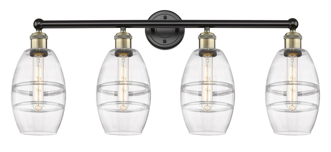 Innovations Edison 616-4W-BAB-G557-6CL Bath Vanity Light 33 in. wide - Black Antique Brass