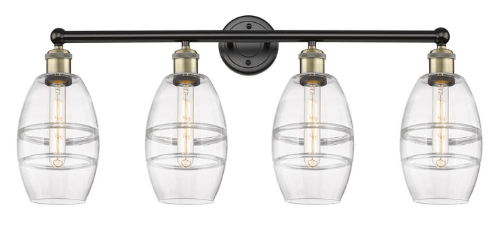 Innovations Edison 616-4W-BAB-G557-6CL Bath Vanity Light 33 in. wide - Black Antique Brass