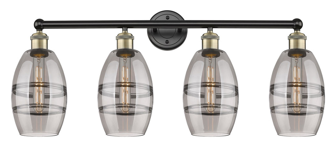 Innovations Edison 616-4W-BAB-G557-6SM Bath Vanity Light 33 in. wide - Black Antique Brass