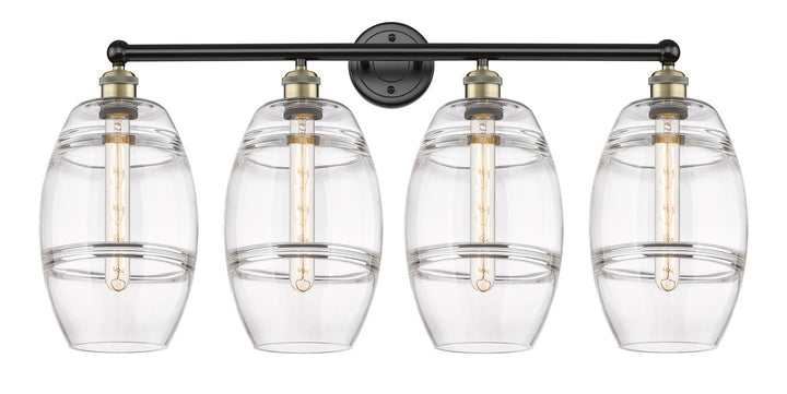 Innovations Downtown Urban 616-4W-BAB-G557-8CL Bath Vanity Light 35 in. wide - Black Antique Brass