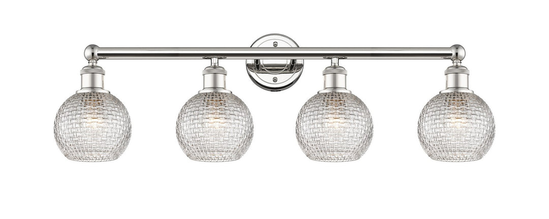 Innovations Edison 616-4W-PN-G122C-6CL Bath Vanity Light 33 in. wide - Polished Nickel