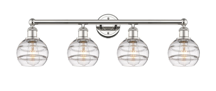 Innovations Edison 616-4W-PN-G556-6CL Bath Vanity Light 33 in. wide - Polished Nickel