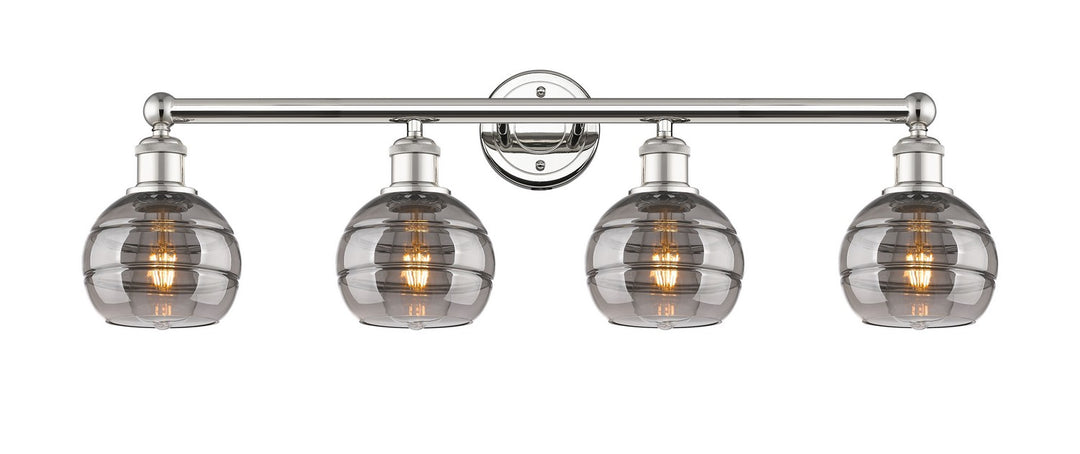 Innovations Edison 616-4W-PN-G556-6SM Bath Vanity Light 33 in. wide - Polished Nickel