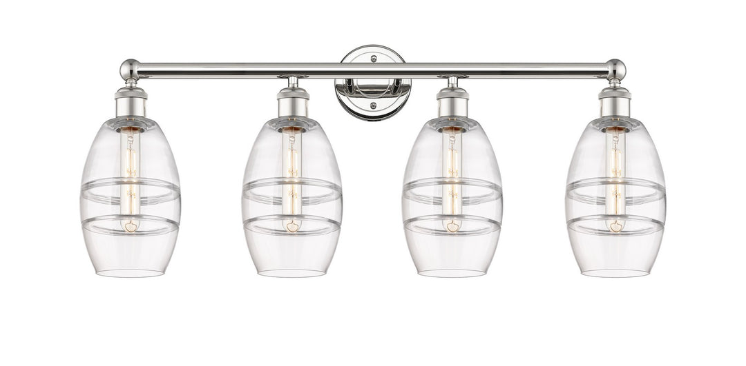 Innovations Edison 616-4W-PN-G557-6CL Bath Vanity Light 33 in. wide - Polished Nickel