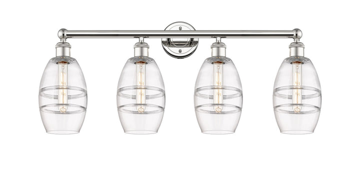 Innovations Edison 616-4W-PN-G557-6CL Bath Vanity Light 33 in. wide - Polished Nickel