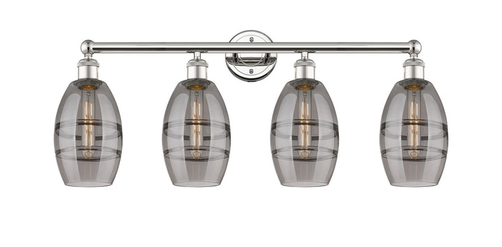 Innovations Edison 616-4W-PN-G557-6SM Bath Vanity Light 33 in. wide - Polished Nickel