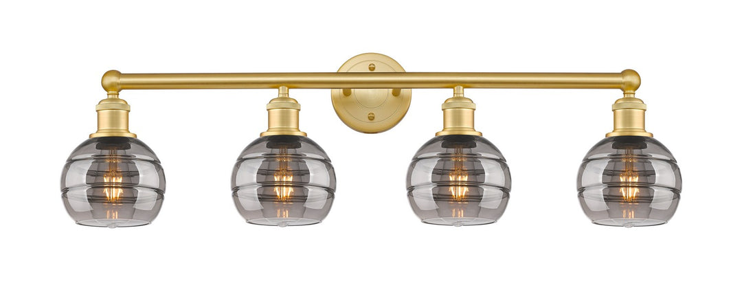 Innovations Edison 616-4W-SG-G556-6SM Bath Vanity Light 33 in. wide - Satin Gold