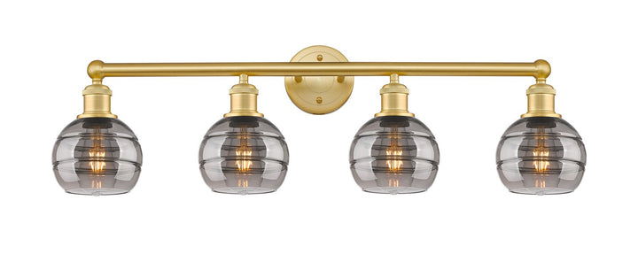 Innovations Edison 616-4W-SG-G556-6SM Bath Vanity Light 33 in. wide - Satin Gold