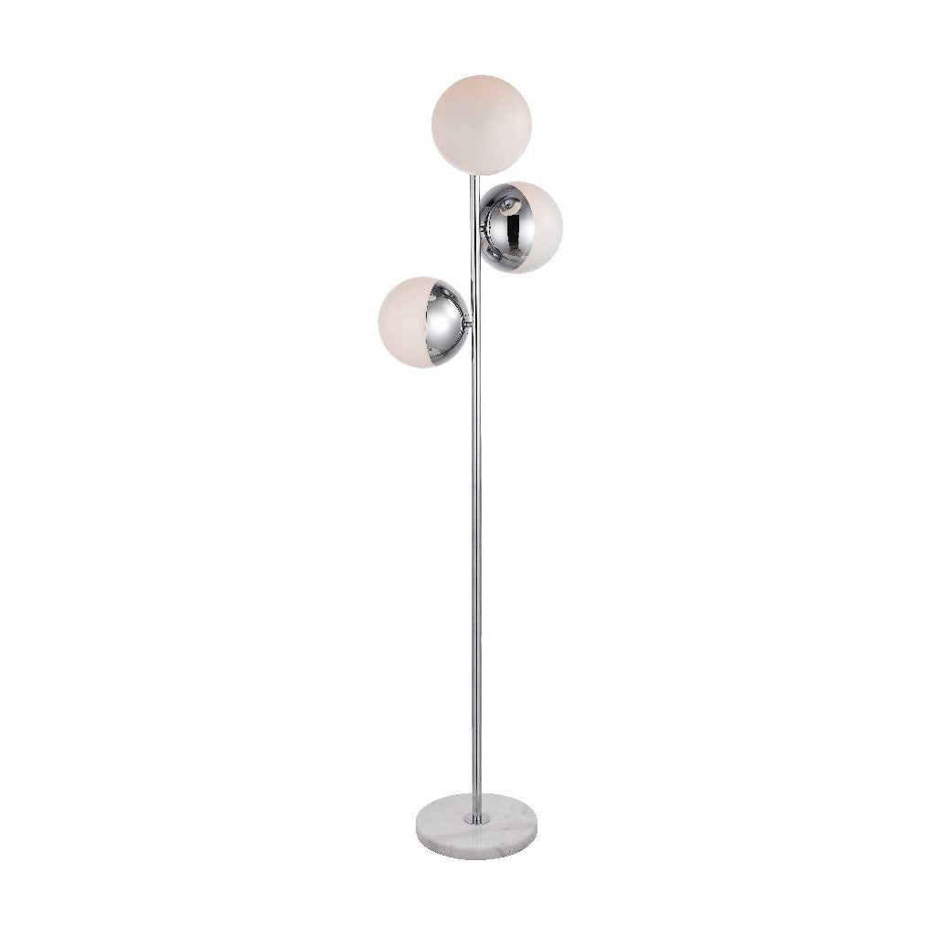 Elegant Lighting LD6160C  Eclipse Lamp Chrome And Frosted White