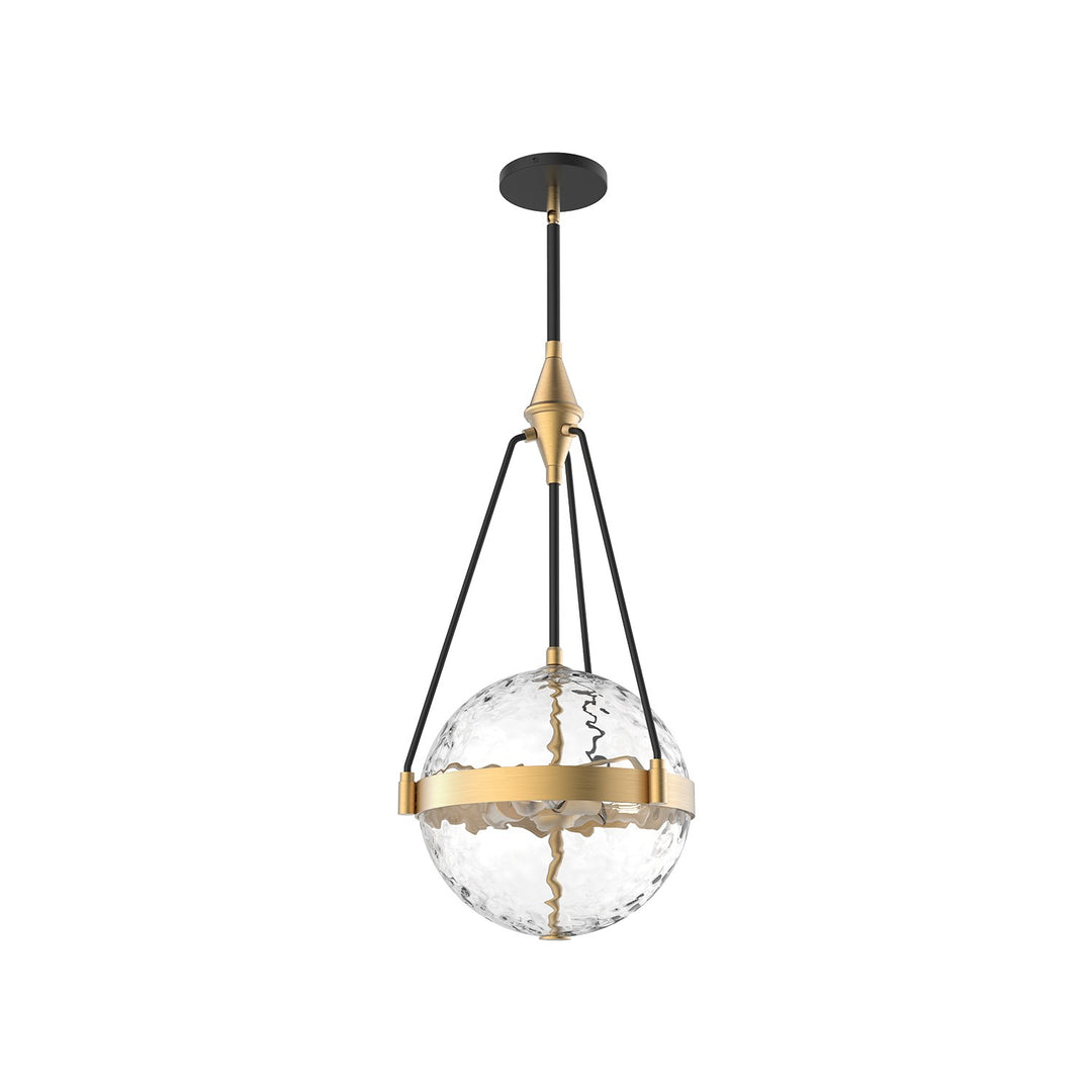 Alora Mood harmony PD406414BGWC Pendant Light - Brushed Gold/White Cotton Fabric