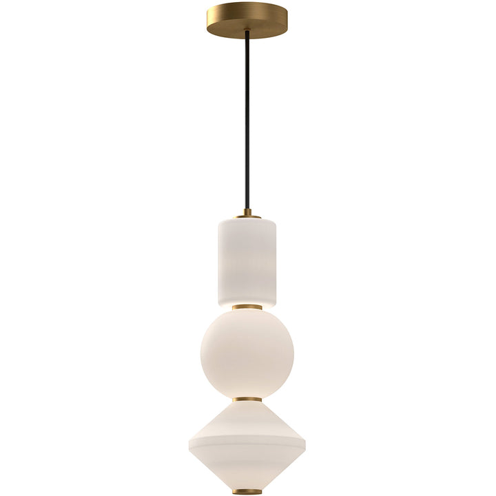 Alora Mood bijou PD530341BNOP Pendant Light - Brushed Nickel/Opal Matte Glass