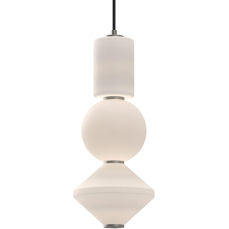 Alora Mood bijou PD530341BNOP Pendant Light - Brushed Nickel/Opal Matte Glass