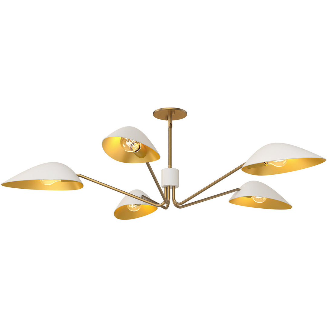 Alora Mood oscar PD550545WHAG Pendant Light - Aged Gold/White