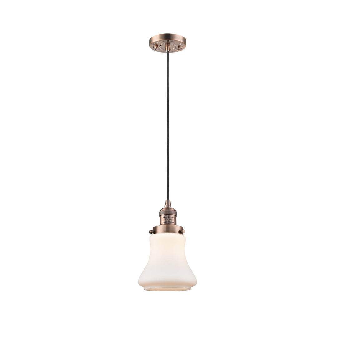 Innovations Lighting 201C-AC-G191 Franklin Restoration One Light Mini Pendant Antique Copper 1