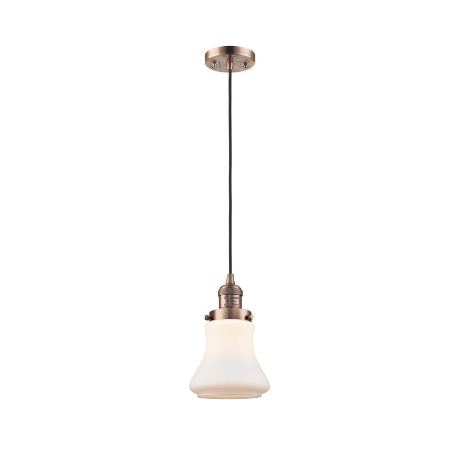 Innovations Lighting 201C-AC-G191 Franklin Restoration One Light Mini Pendant Antique Copper 1
