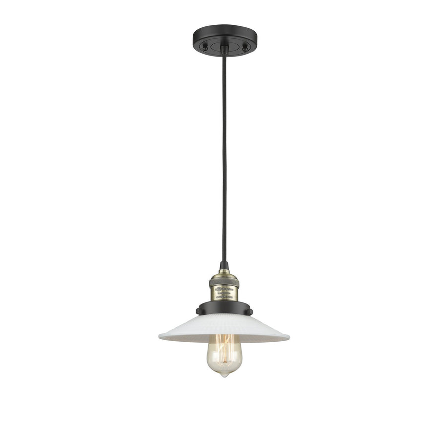 Innovations Lighting 201C-BAB-G1 Franklin Restoration One Light Mini Pendant Black Antique Brass 1