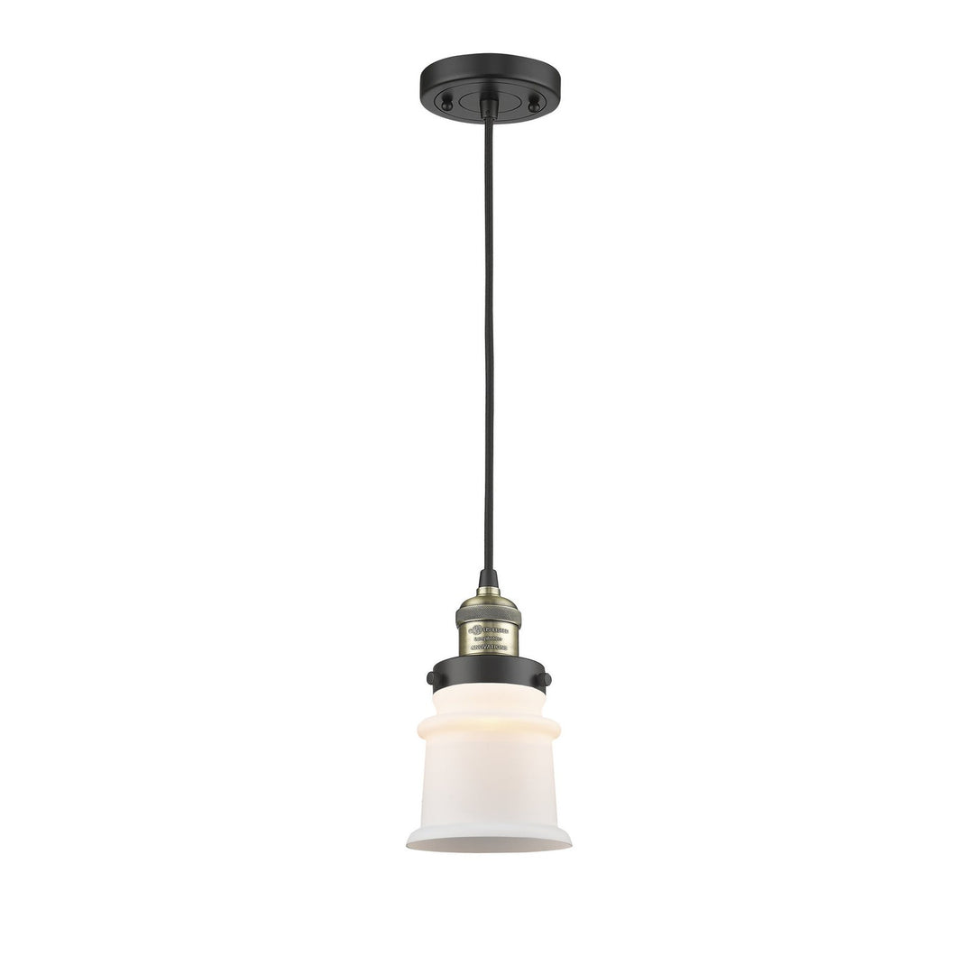 Innovations Lighting 201C-BAB-G181S-LED Franklin Restoration Led Mini Pendant Black Antique Brass