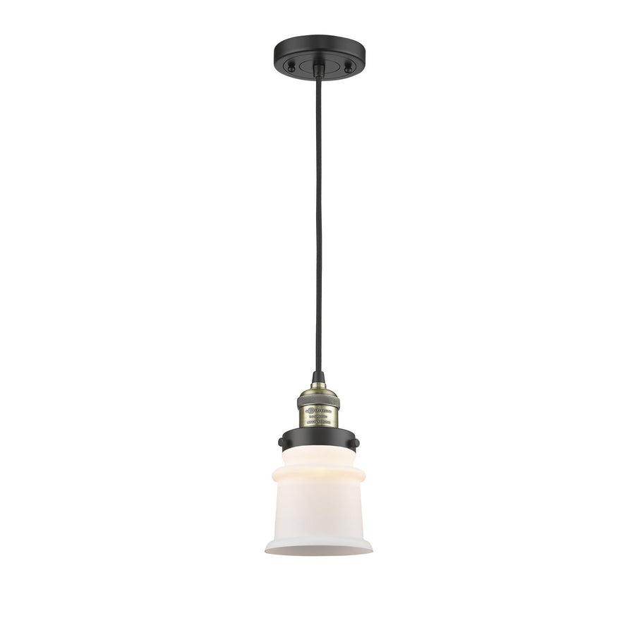 Innovations Lighting 201C-BAB-G181S-LED Franklin Restoration Led Mini Pendant Black Antique Brass