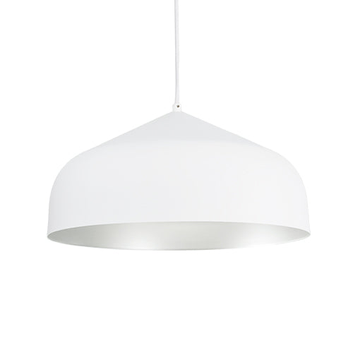 Kuzco Lighting 49117-WH/SV Helena Pendant Light White/Silver