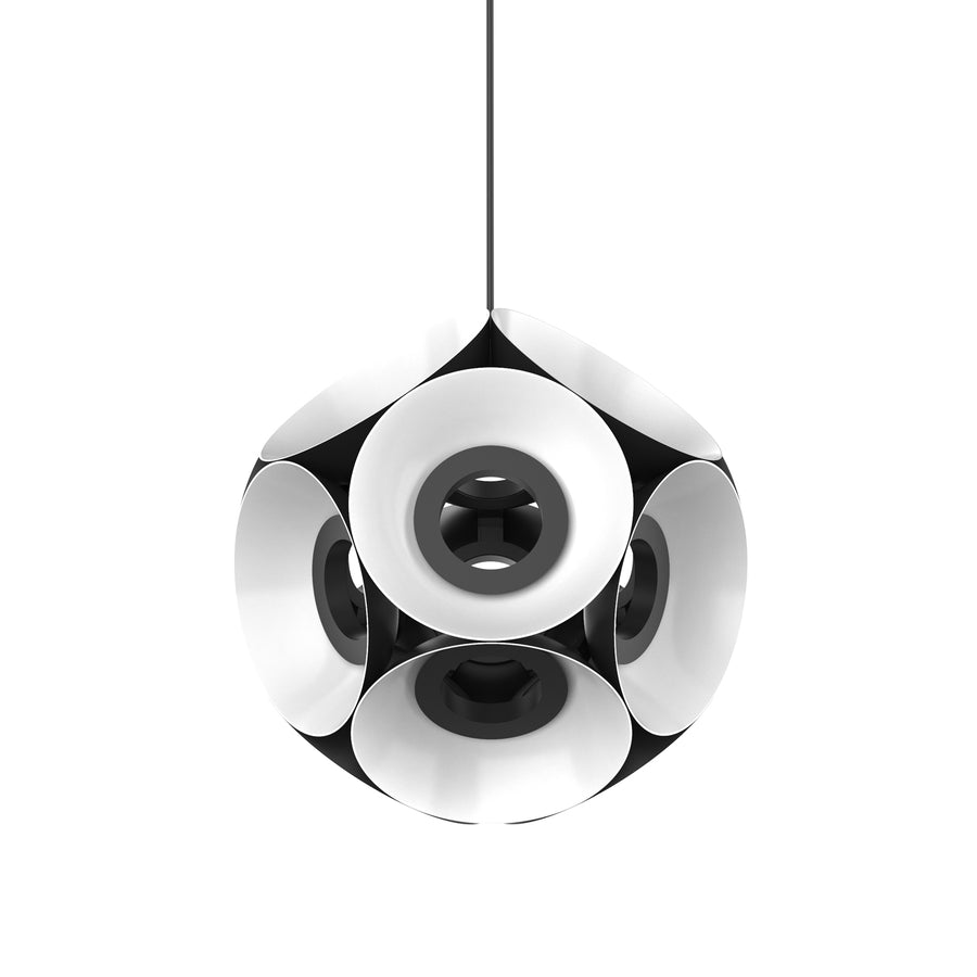 Kuzco Lighting CH51232-BK/WH Magellan Pendant Light Black/White