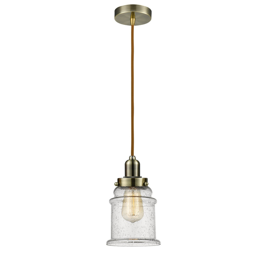 Innovations Lighting 100AB-10CR-0H-AB-G184 Whitney One Light Mini Pendant Antique Brass 1