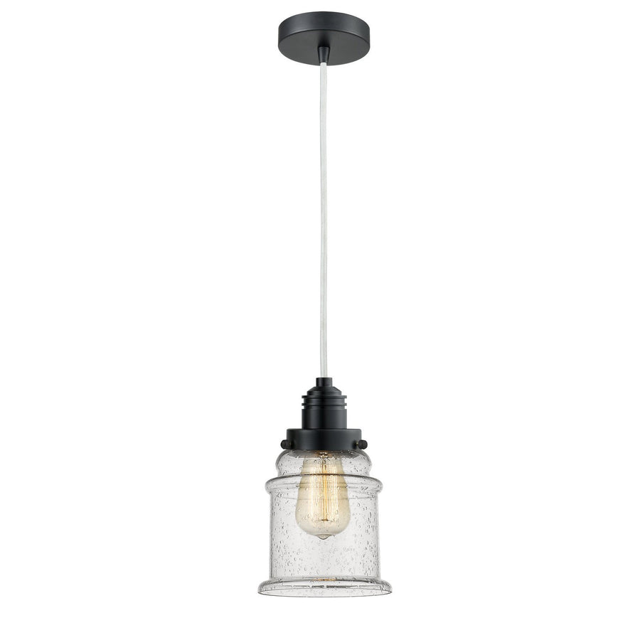 Innovations Lighting 100BK-10W-2H-BK-G184 Winchester One Light Mini Pendant Matte Black 1