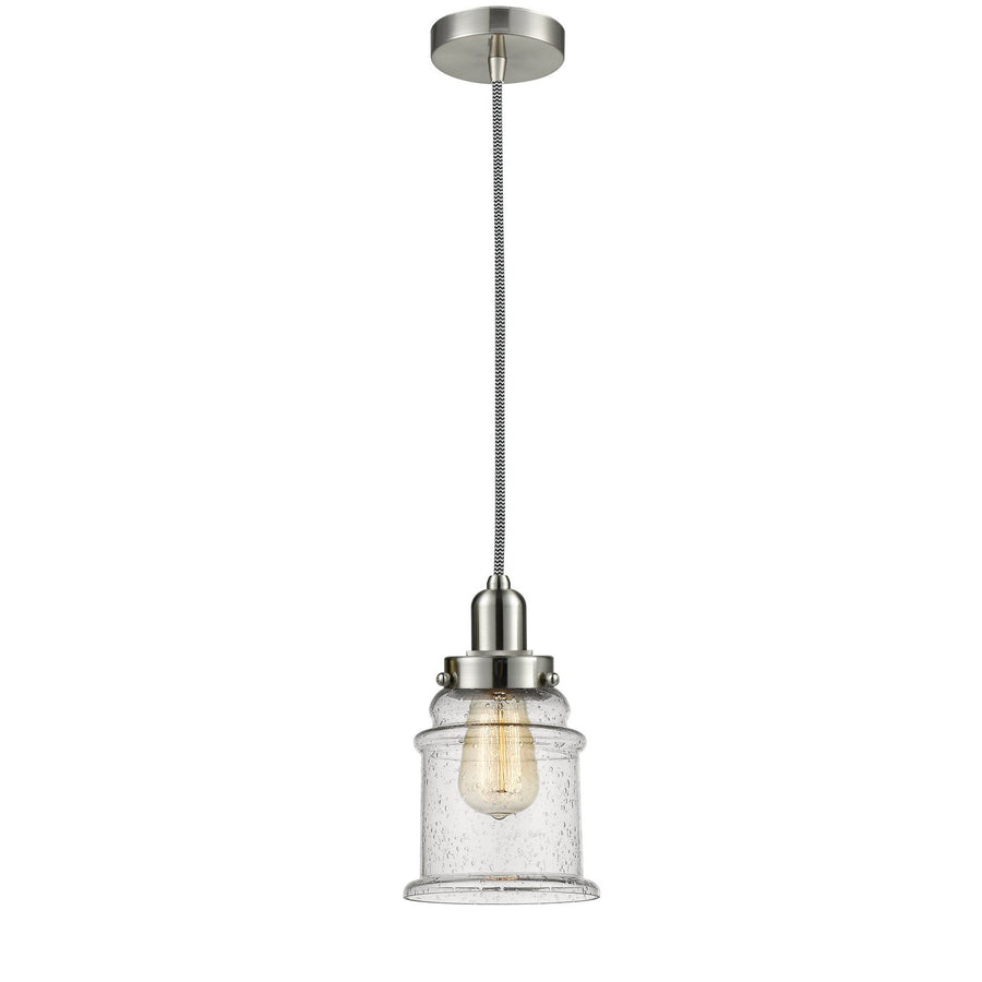 Innovations Lighting 100SN-10BW-0H-SN-G184 Whitney One Light Mini Pendant Satin Nickel