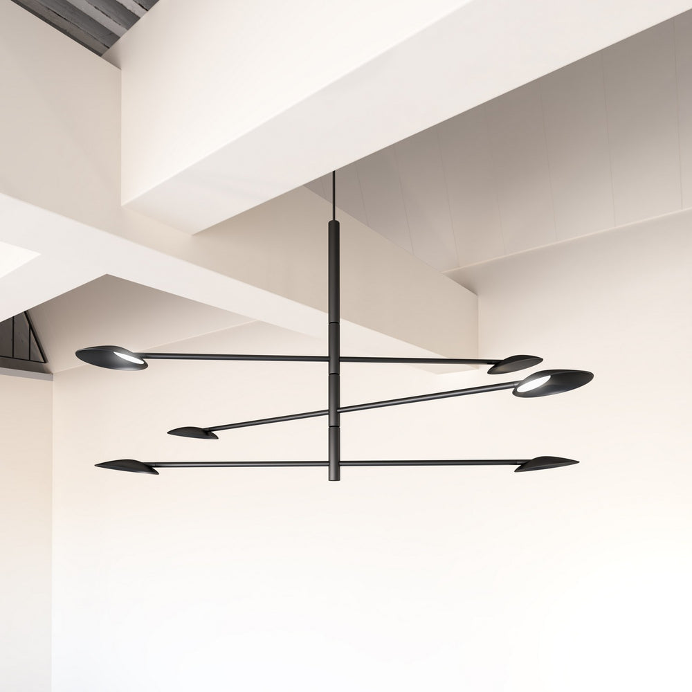 Kuzco Lighting CH90136-BK Rotaire Chandelier Black