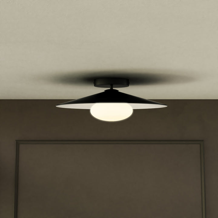 Kuzco Lighting FM22815-BK/WH Cruz Ceiling Light Metal - Black/White