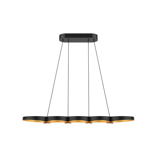 Kuzco Lighting LP90838-BK/GD Maestro Pendant Light Black/Gold