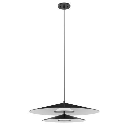 Kuzco Lighting PD22907-BK/WH Cruz Pendant Light Metal - Black/White