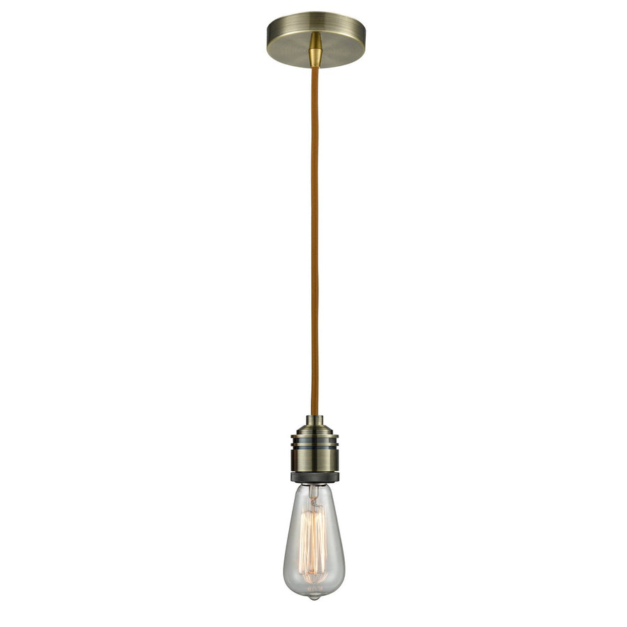 Innovations Lighting 100AB-10CR-2AB Winchester One Light Mini Pendant Antique Brass 1