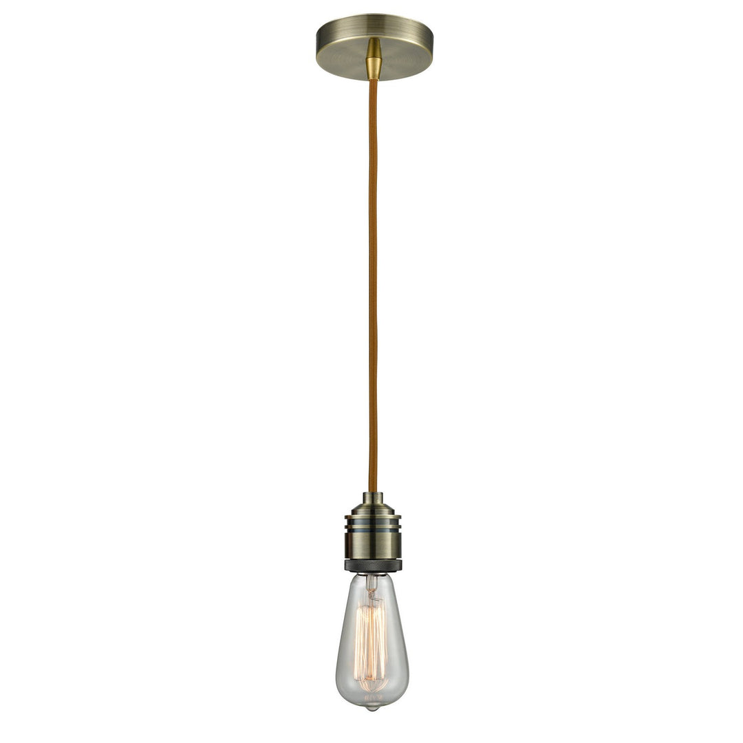 Innovations Lighting 100AB-10CR-2AB Winchester One Light Mini Pendant Antique Brass