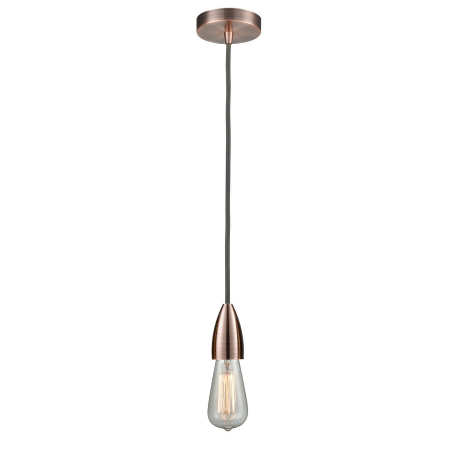 Innovations Lighting 100AC-10GY-4AC Fairchild One Light Mini Pendant Antique Copper 1