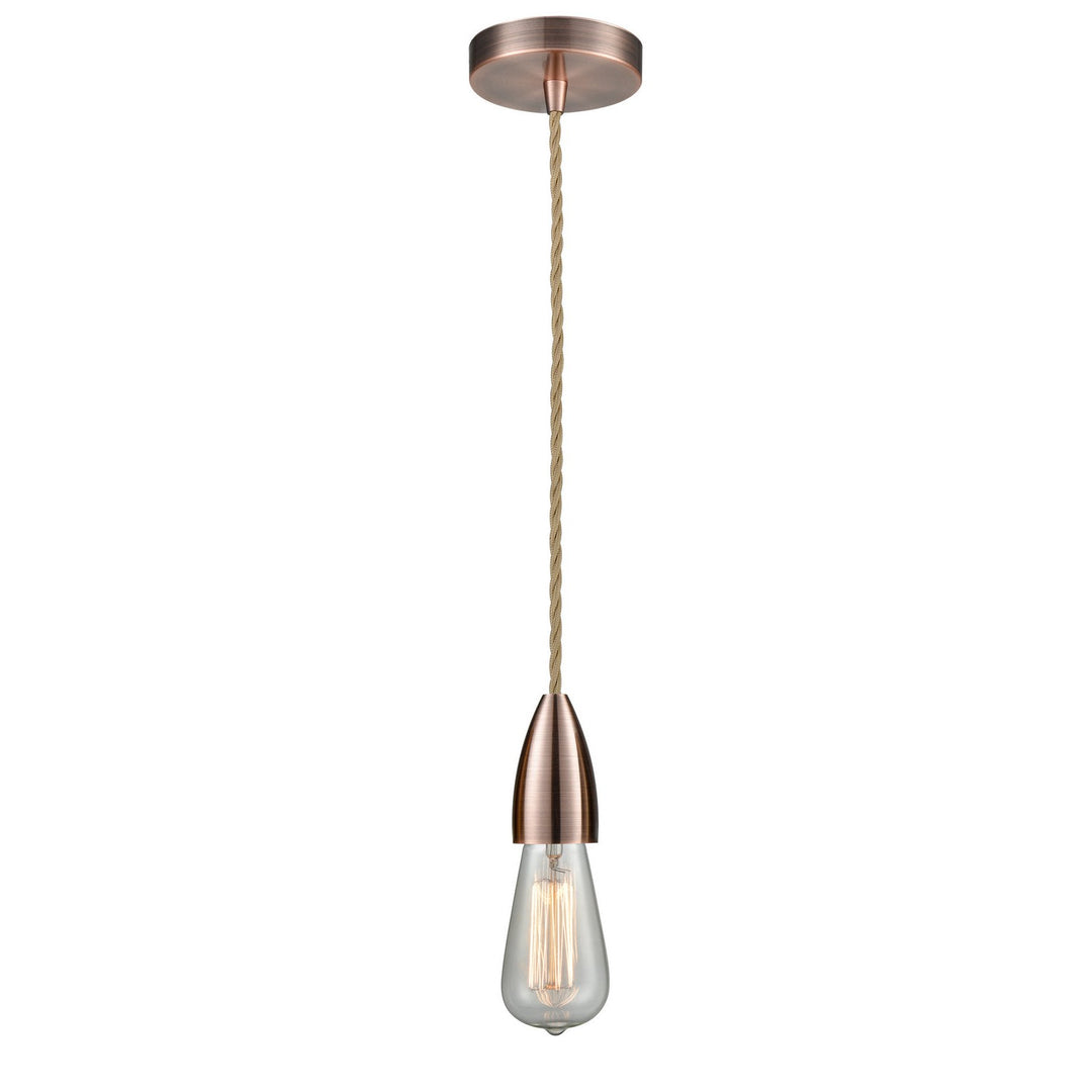 Innovations Lighting 100AC-10RE-4AC Fairchild One Light Mini Pendant Antique Copper 1