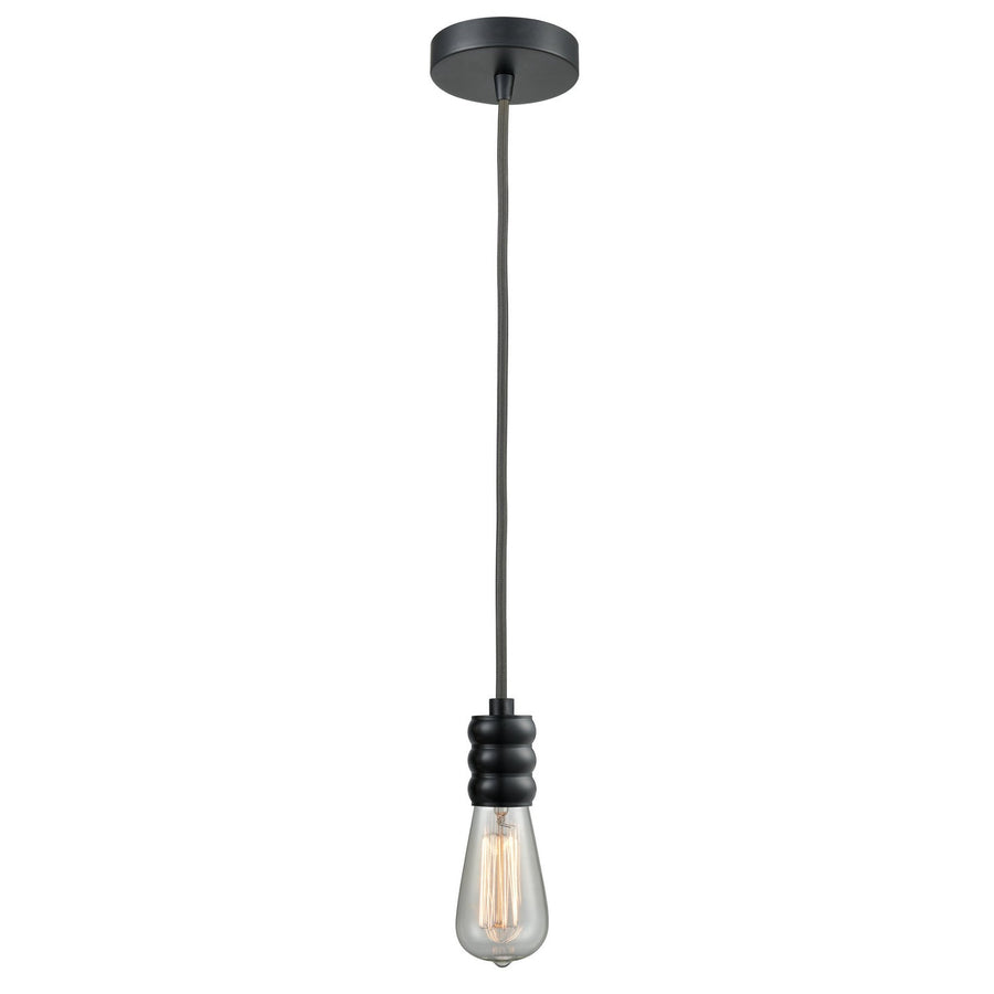 Innovations Lighting 100BK-10GY-5BK Gatsby One Light Mini Pendant Matte Black 1