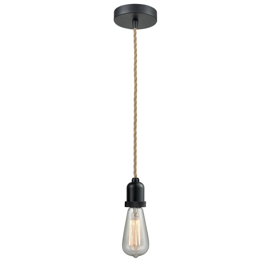 Innovations Lighting 100BK-10RE-0BK Whitney One Light Mini Pendant Matte Black 1