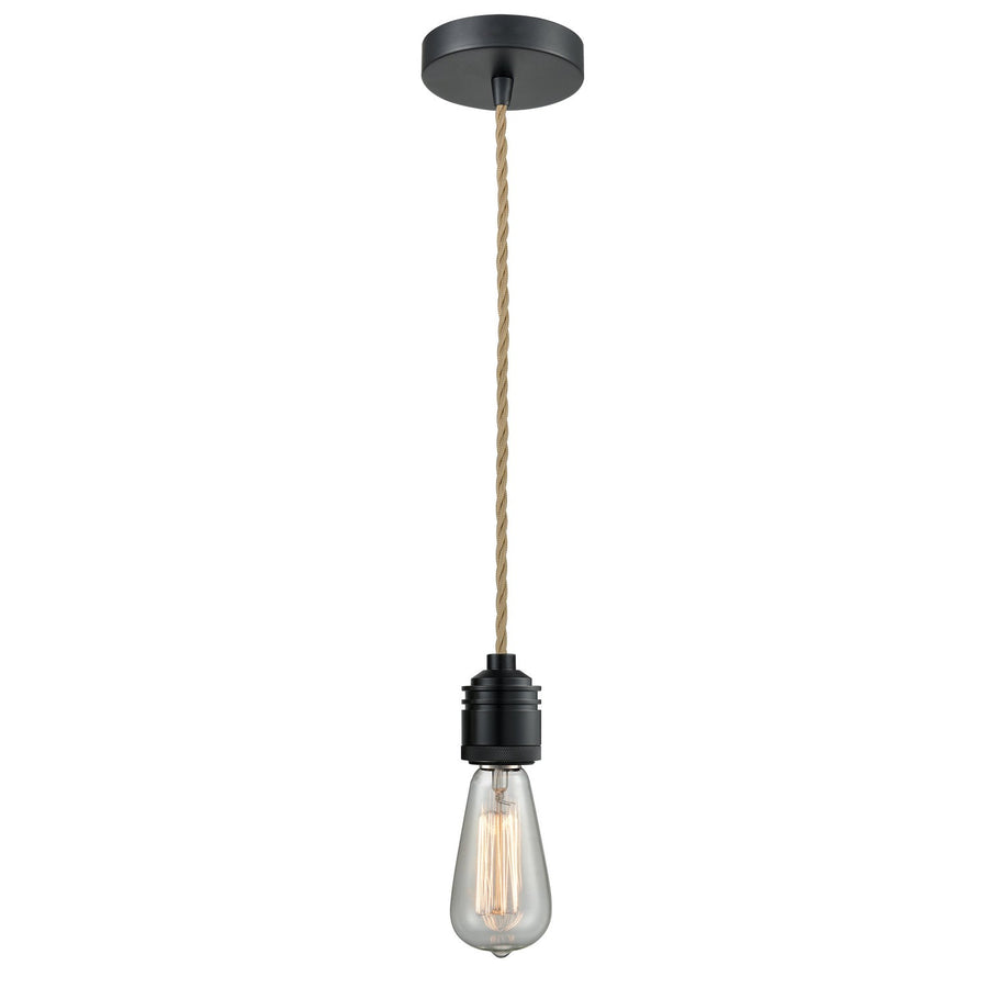 Innovations Lighting 100BK-10RE-2BK Winchester One Light Mini Pendant Matte Black 1