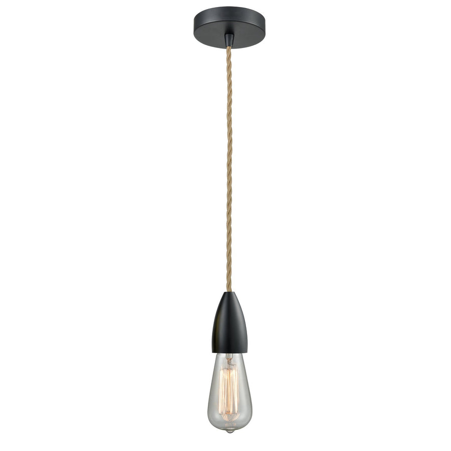 Innovations Lighting 100BK-10RE-4BK Fairchild One Light Mini Pendant Matte Black 1