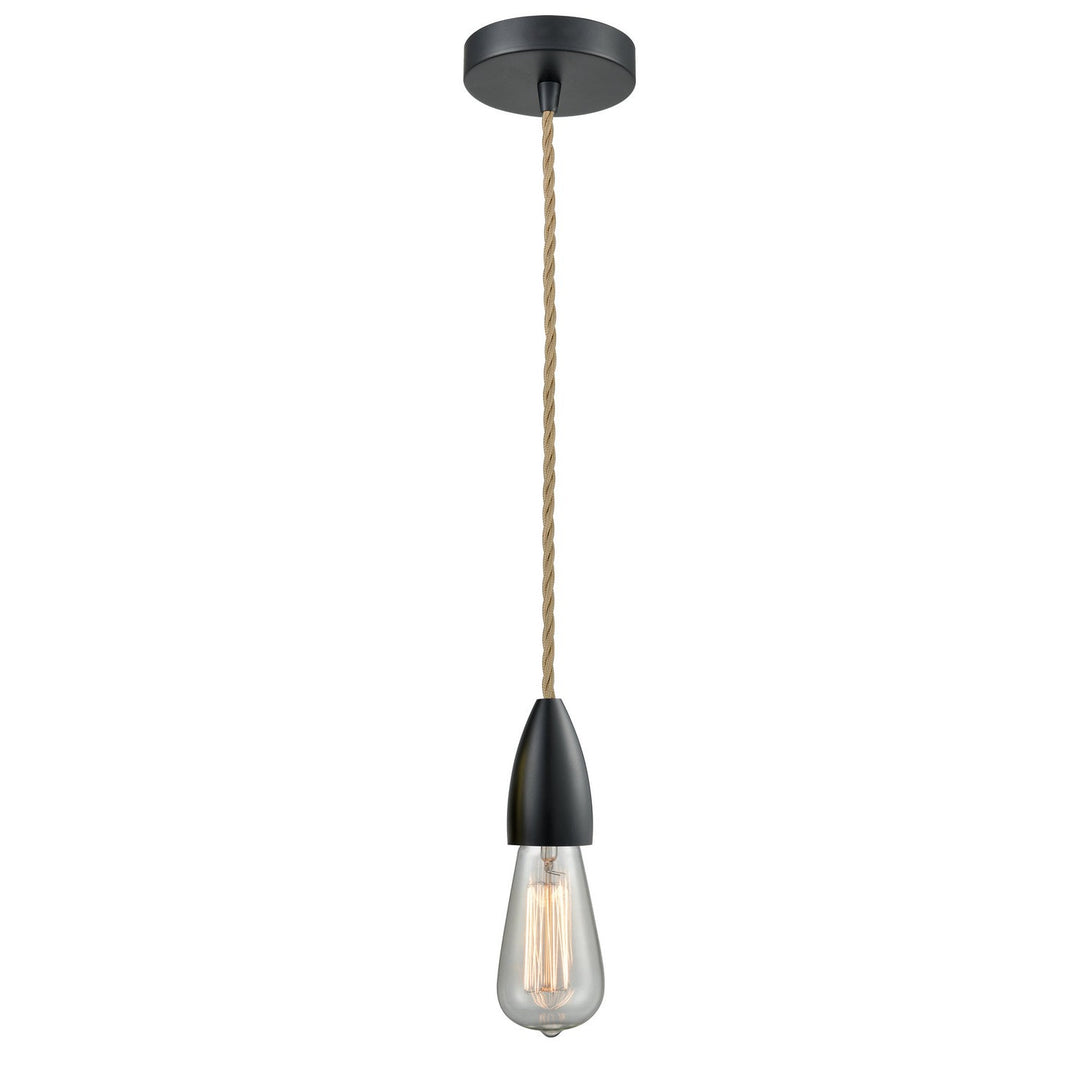 Innovations Lighting 100BK-10RE-4BK Fairchild One Light Mini Pendant Matte Black