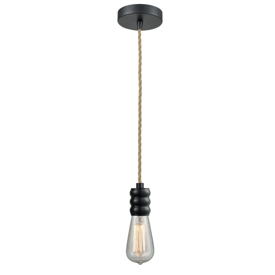 Innovations Lighting 100BK-10RE-5BK Gatsby One Light Mini Pendant Matte Black 1