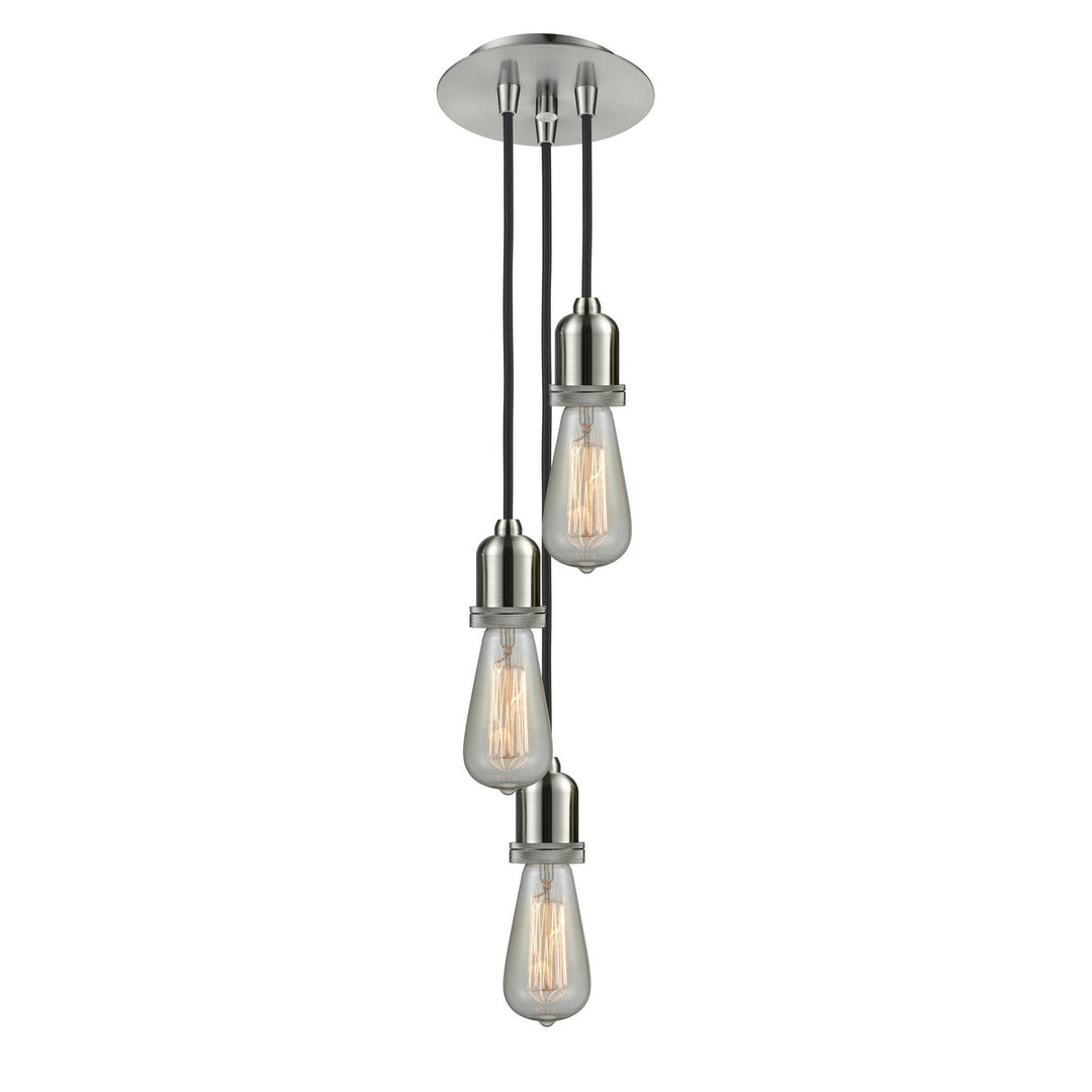 Innovations Lighting 103SN-10BK-0SN Whitney Three Light Pendant Brushed Satin Nickel 1