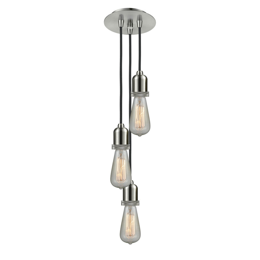 Innovations Lighting 103SN-10BK-0SN Whitney Three Light Pendant Brushed Satin Nickel 1