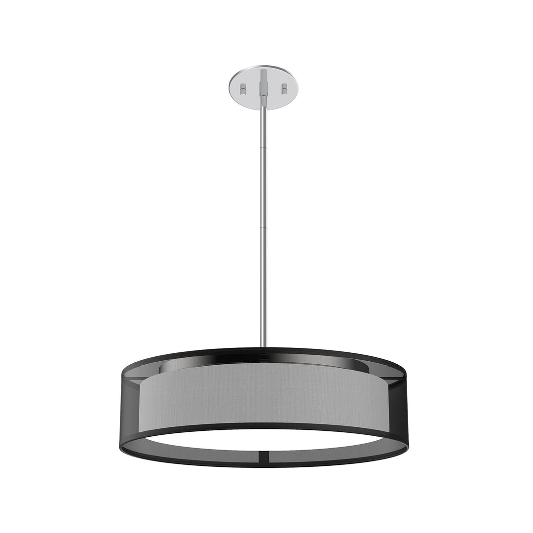 Kuzco Lighting PD7916-BOR Dalton Pendant Light Black Organza