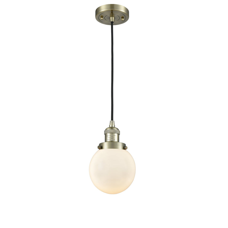 Innovations Lighting 201C-AB-G201-6-LED Franklin Restoration Led Mini Pendant Antique Brass 1