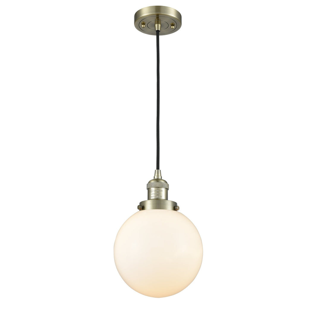 Innovations Lighting 201C-AB-G201-8-LED Franklin Restoration Led Mini Pendant Antique Brass 1