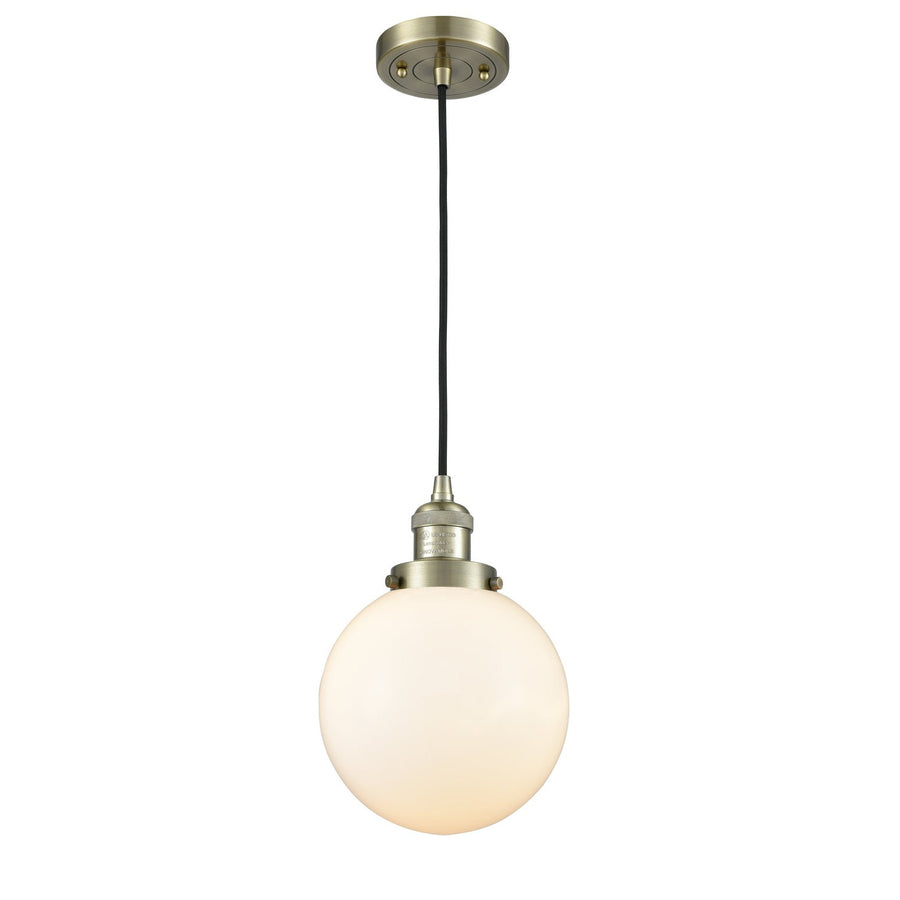 Innovations Lighting 201C-AB-G201-8-LED Franklin Restoration Led Mini Pendant Antique Brass 1
